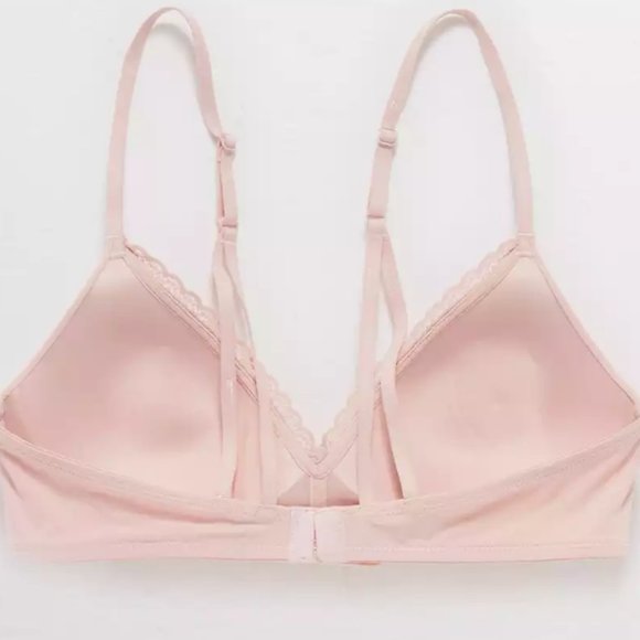 Aerie Real Happy Wireless Lightly Lined Bra - Pink - Picture 4 of 8